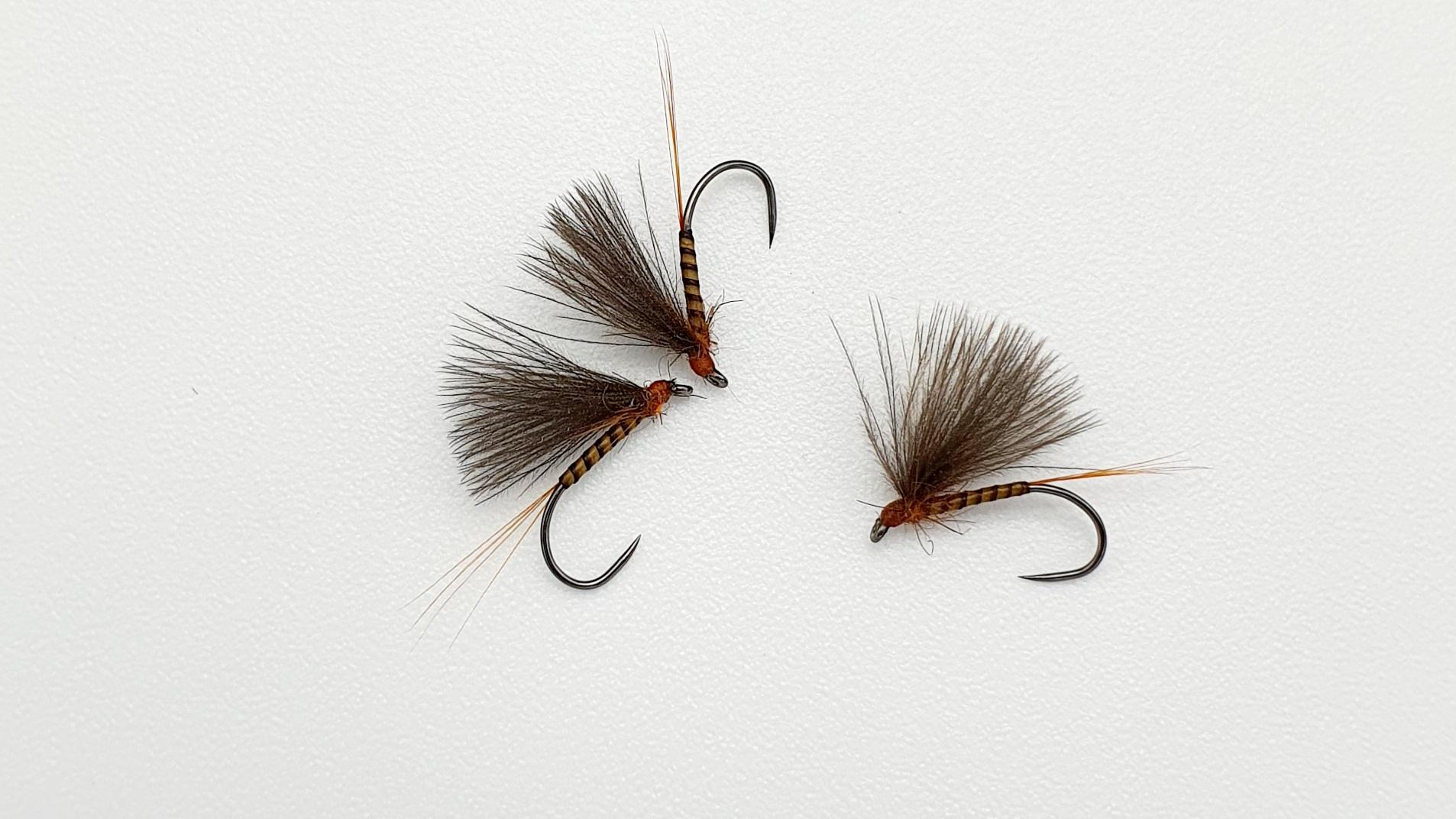 10 X Mouche Sèche Sedge CDC Cerf H12/14/16/18 Mosca Trout Fly - Foto 5