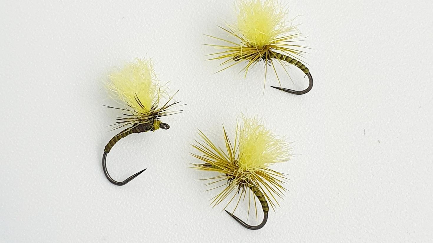 Mouche Sèche Neptune Olive Tent Caddis Hameçon #12 - Pronature